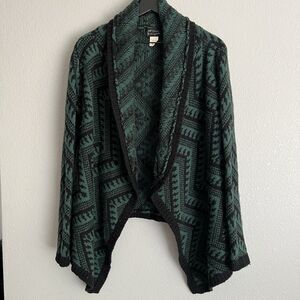 Torn By Ronny Kobo drape open cardigan lambswool size Small